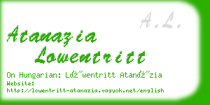 atanazia lowentritt business card